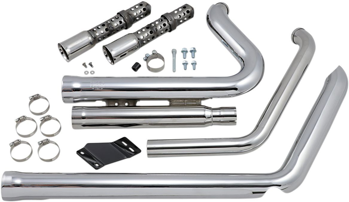 Cobra Exhaust System Speedster 909 Short 2-Into-2 Chrome Exhaust 909 S