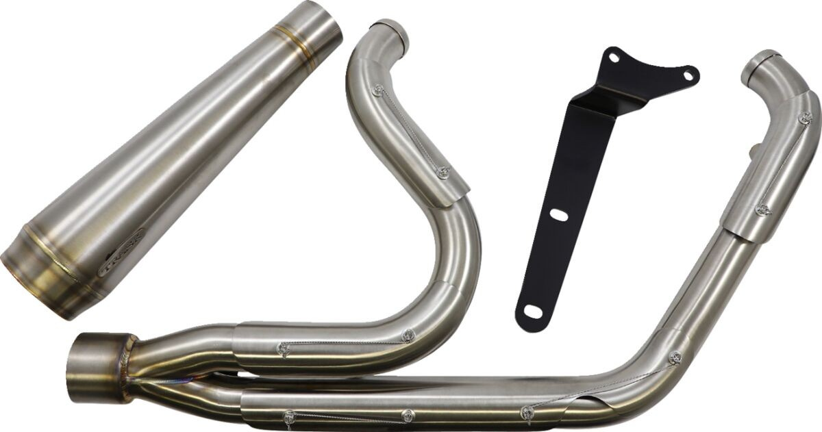 Trask Exhaust System Assault 2-Into-1 Straight Raw Exhaust 2:1 Aslt St