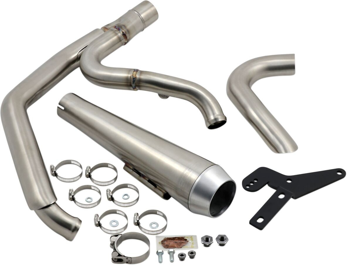 Bassani Xhaust Exhaust System 2-1 Road Rage W/Megaphone Mufflers Stain