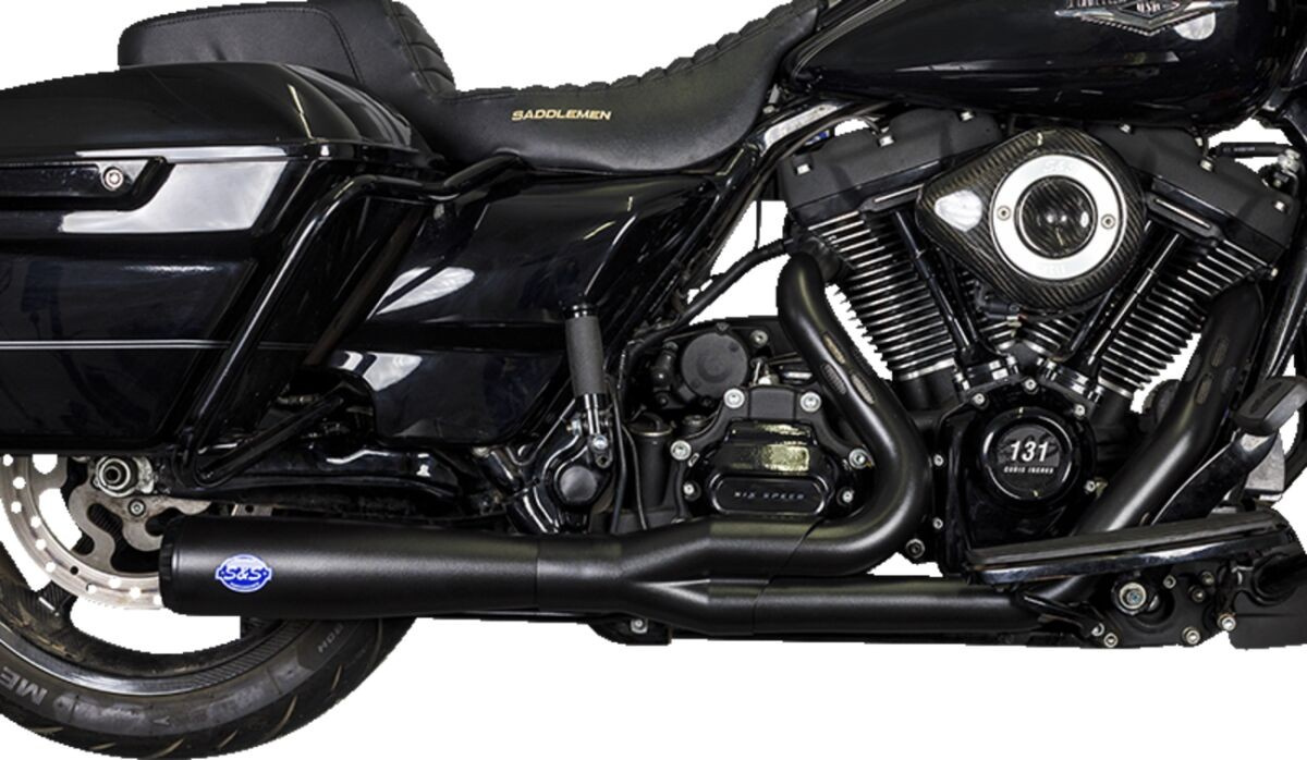 S&S Cycle Exh Race 2-1 Gar Blk 22Fl Exh Race 2-1 Gar Blk 22Fl