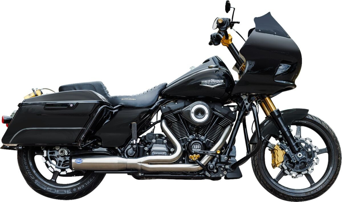 S&S Cycle Exhaust 2:1 Qualifier Race Only Stainless M8 Touring 2017+ E