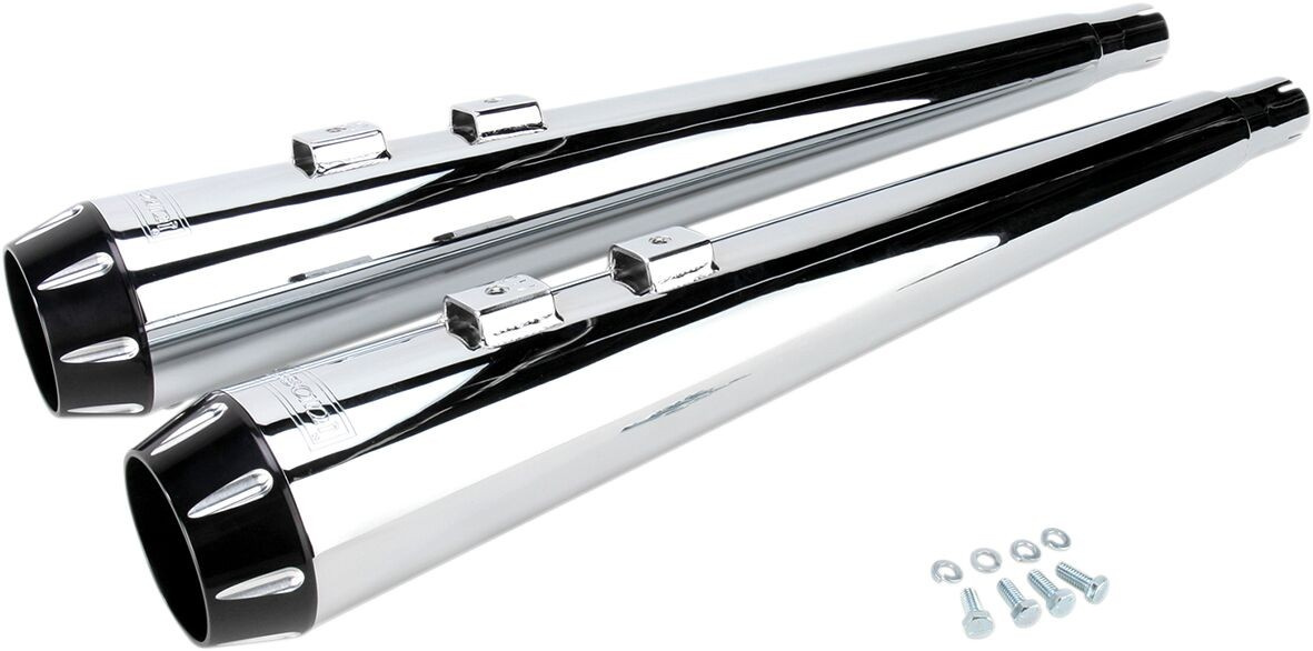 Bassani Xhaust Muffler Flute Chrome Mufflers 4 Megaphone Loud | Fl