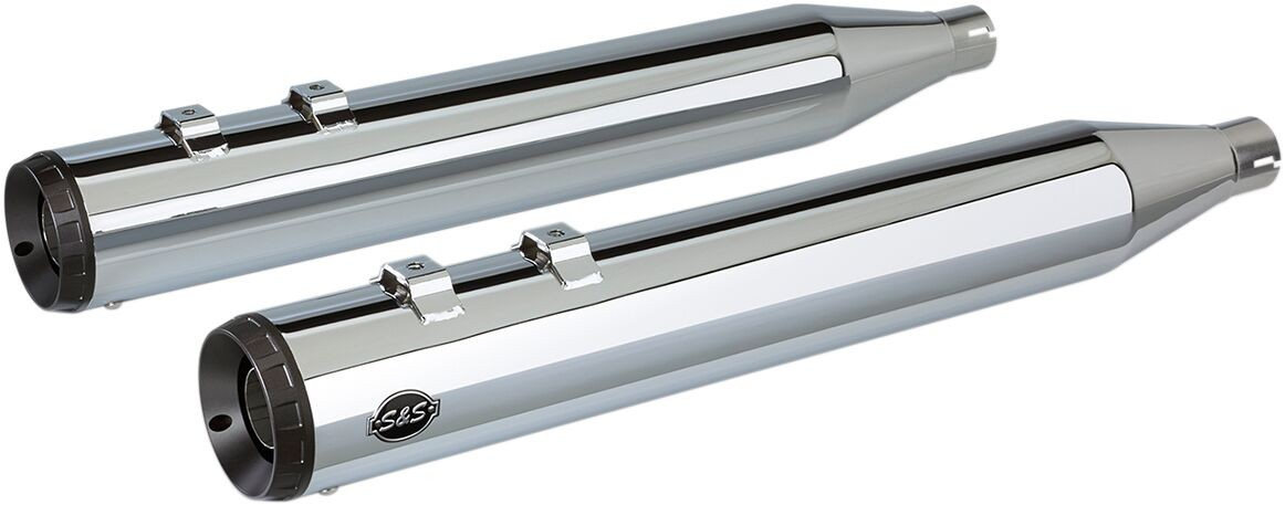 S&S Cycle Mufflers Grand National Slip-On Chrome Mufflers Gn Chr Flt 9