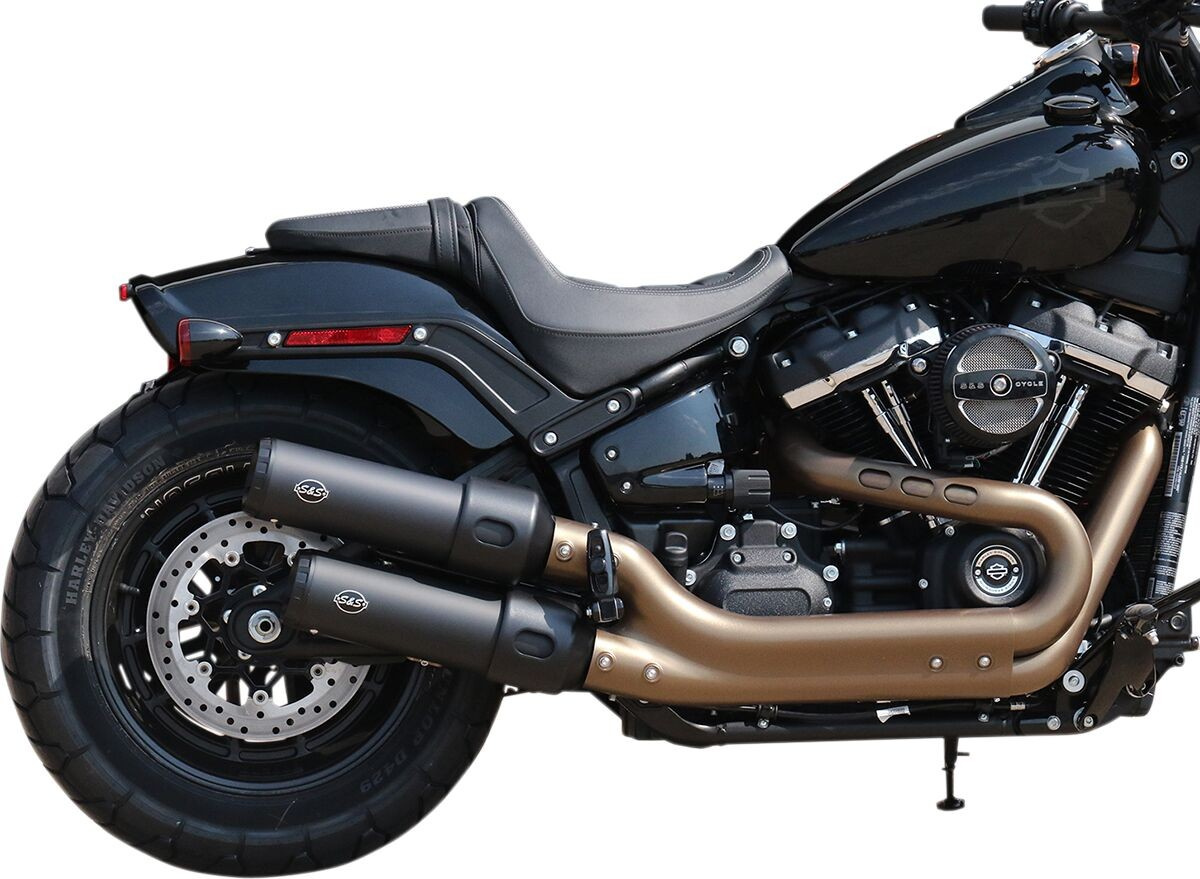 S&S Cycle Mufflers Grand National Slip-On Black Mufflers Gn Blk Fxfb 1