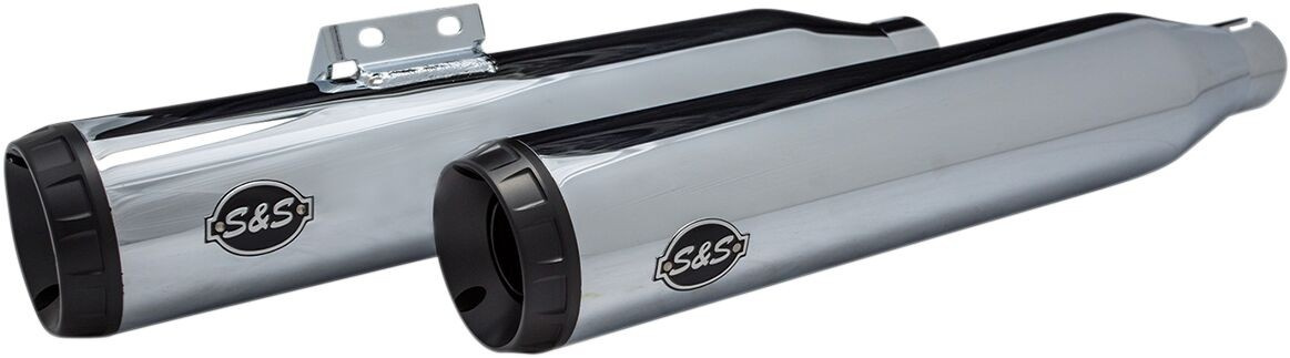 S&S Cycle Muffler Slip On Grand National Chrome W/Black End Caps Muffl