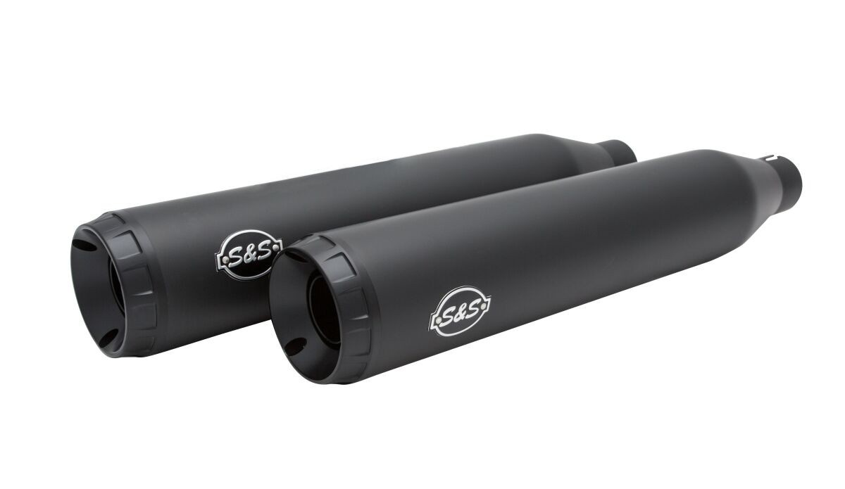 S&S Cycle Grand National Ec Slip On Mufflers Black/Black So Ec Gn Bk X