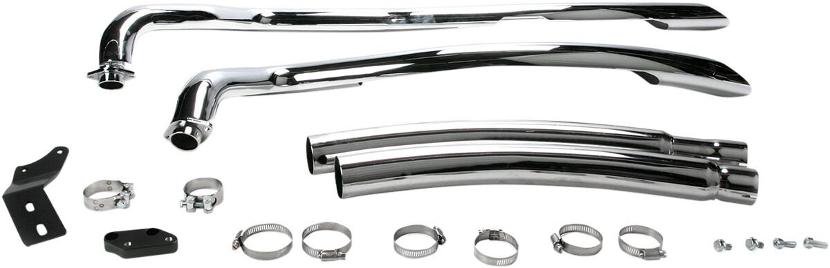 Cobra Swept Exhaust Chrome Kawasaki Exhaust Spdstr Sw 900 Vul