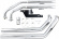 Cobra Exhaust System Dragster 2 Into 2 Straight-Cut Chrome Exhaust Dst Cobra Exhaust System Dragster 2 Into 2 Straight-Cut Chrome Exhaust Dst