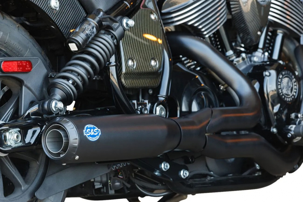 S&S Cycle Exhaust Qualifier 2:1 Guardian Blk 49 State Indian Chief Exh