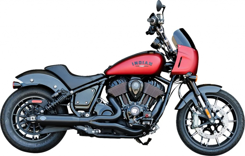 S&S Cycle Exhaust Qualifier 2:1 Guardian Blk 49 State Indian Chief Exh