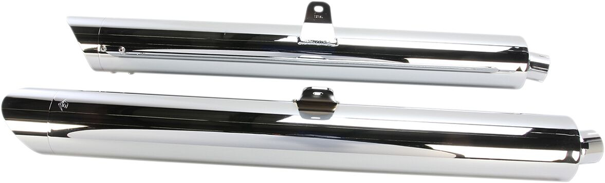 Cobra Long Slip On Mufflers With Scalloped Tips Chrome Honda Mufflers