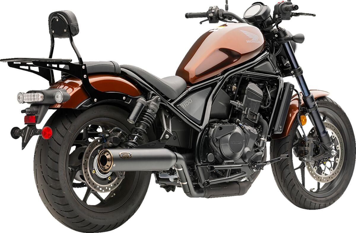 Cobra Slip-On Muffler (Blk) With Bronze Tip Rebel 1100 21-23 Slip-On M