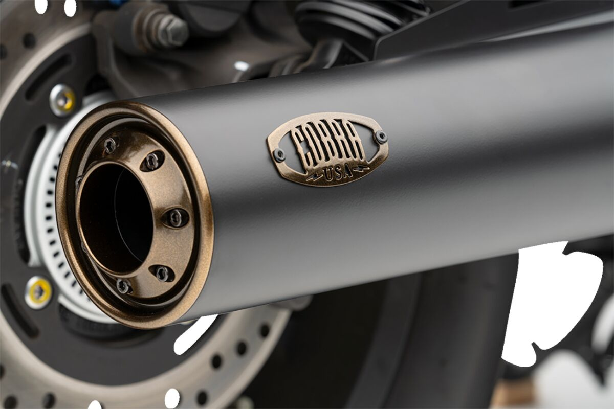 Cobra Slip-On Muffler (Blk) With Bronze Tip Rebel 1100 21-23 Slip-On M