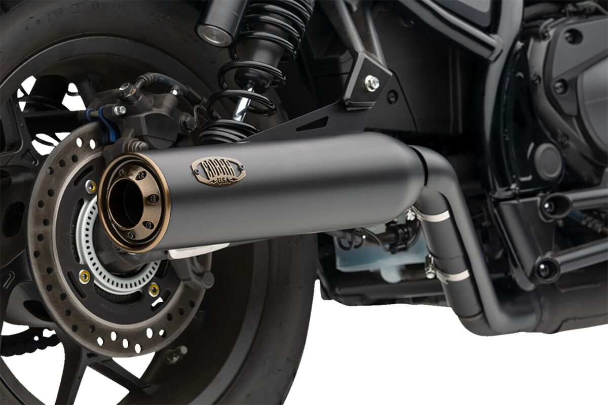 Cobra Slip-On Muffler (Blk) With Bronze Tip Rebel 1100 21-23 Slip-On M