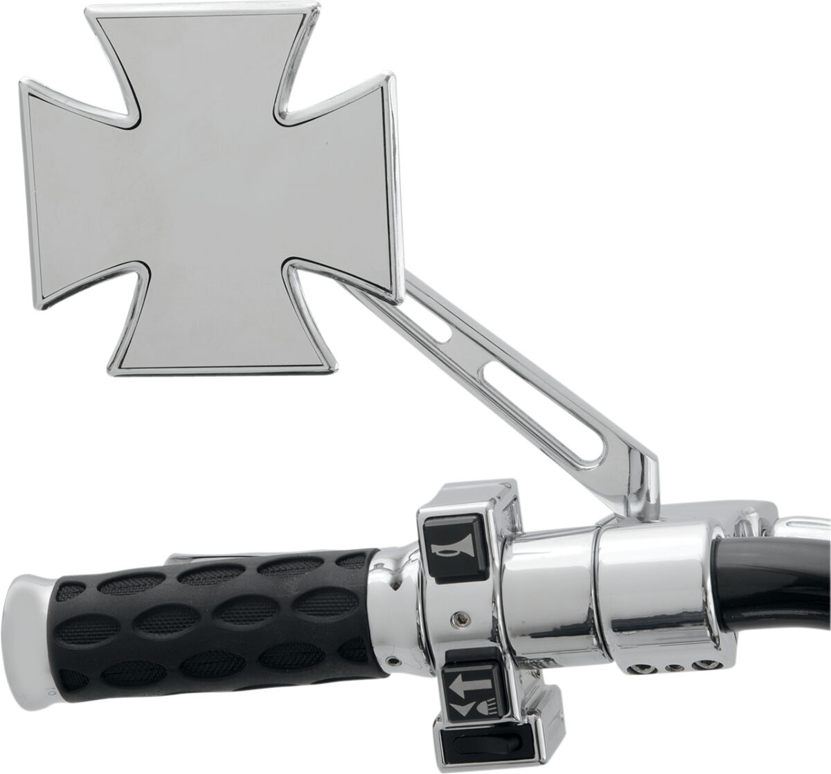 Drag Specialties Mirror Maltese Chrome W/ Air-Glide Stem Maltese Mirro