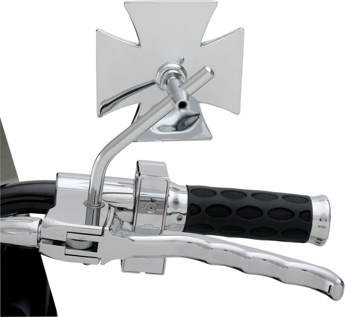 Drag Specialties Mirror Maltese Chrome W/ Round Stem Maltese Mirror Ro