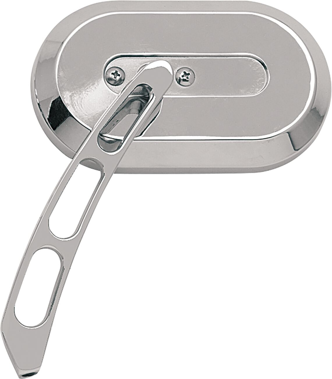 Drag Specialties Mirror Large Oval Right Chrome Right Oval Mirror