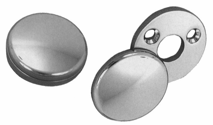 Kromat t�cklock till styrl�s p� Road King 94-upp.