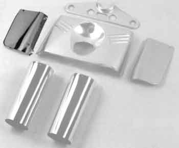 Rear right fork panel, Hydra fork, stainless