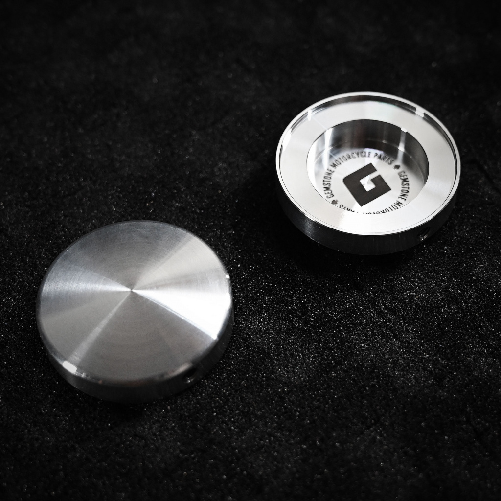 Gemstone Fork Bolt Caps - Raw Aluminium