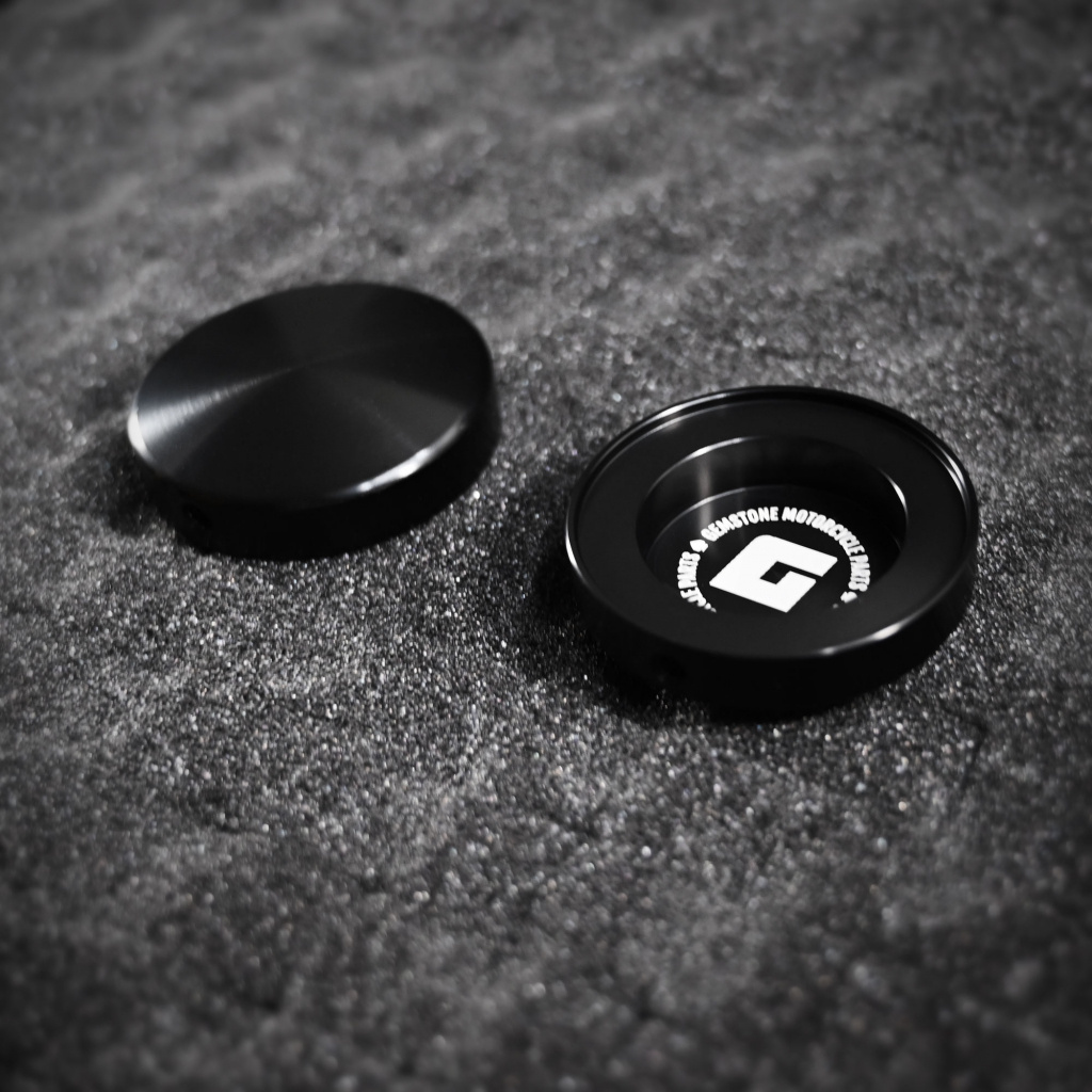 Gemstone Fork Bolt Caps - Anod Black Aluminium
