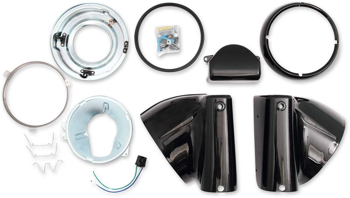 Drag Specialties Headlight Nacelle Kit For 7�?� Headlight Black Nacell