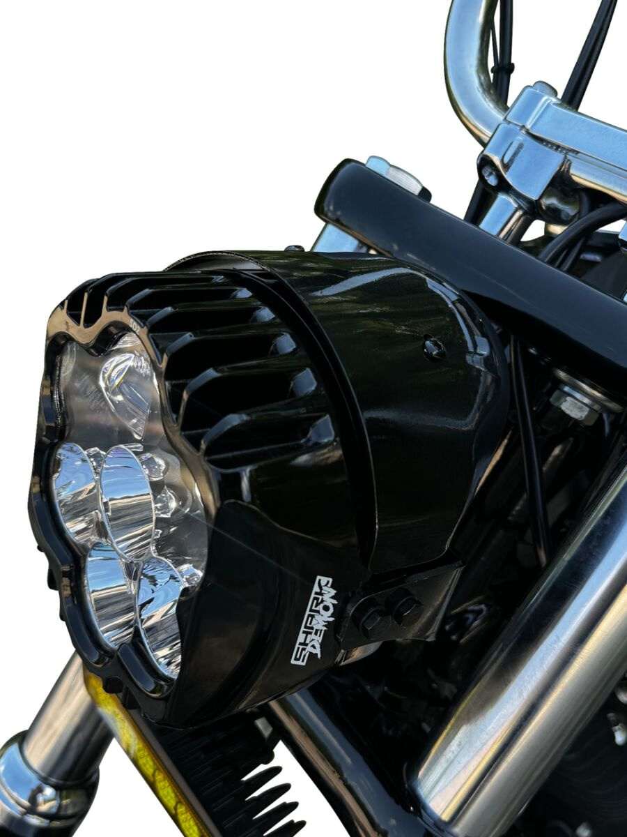 Custom Dynamics Headlight Shark Demon Led Pedestal Mount Shark Demon 2