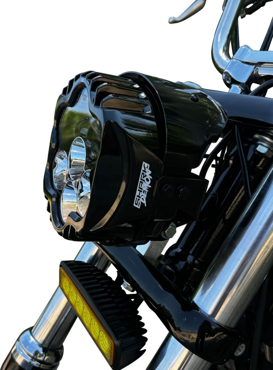 Custom Dynamics Headlight Shark Demon Led Pedestal Mount Shark Demon 2