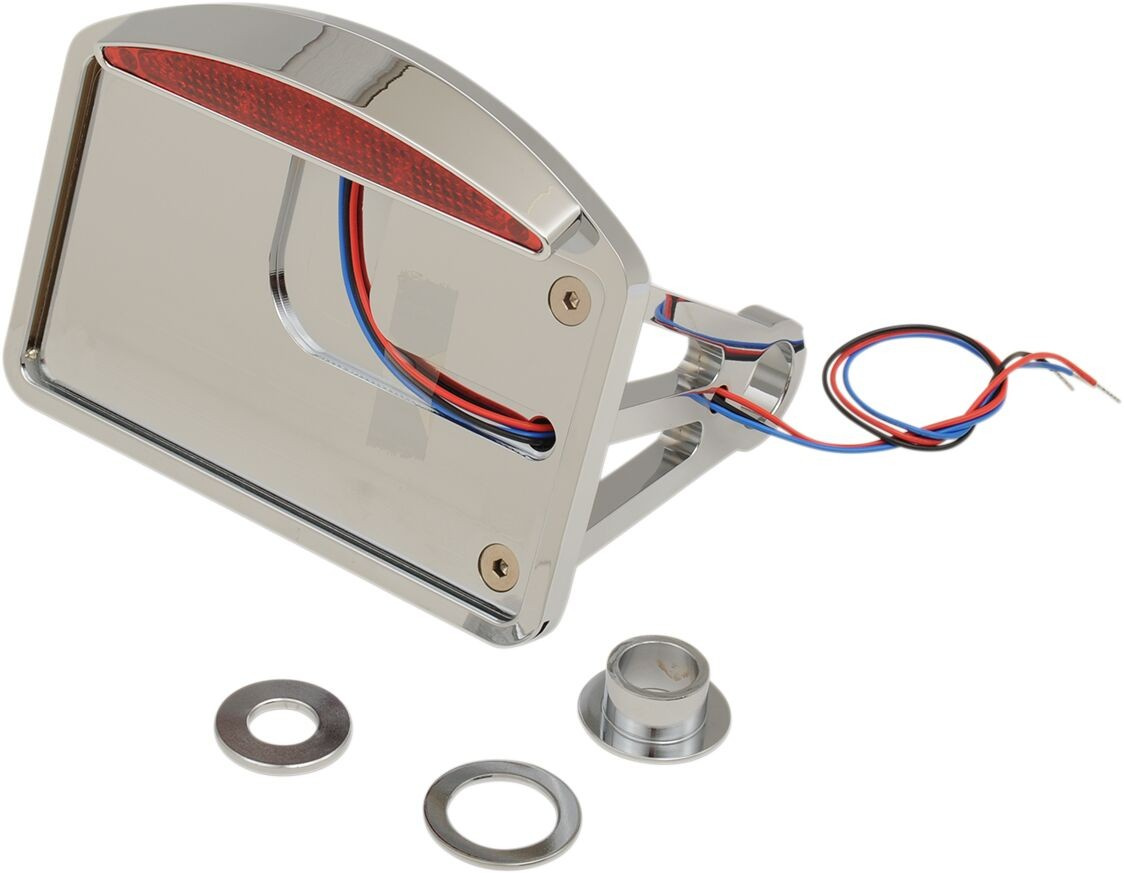 Drag Specialties Taillight Led Half-Moon W/ Horizontal Side-Mount Lice