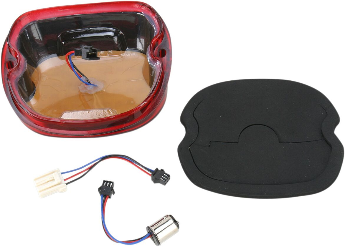 Drag Specialties Taillight Low-Profile Led Red Lens W/O Taglight Taill