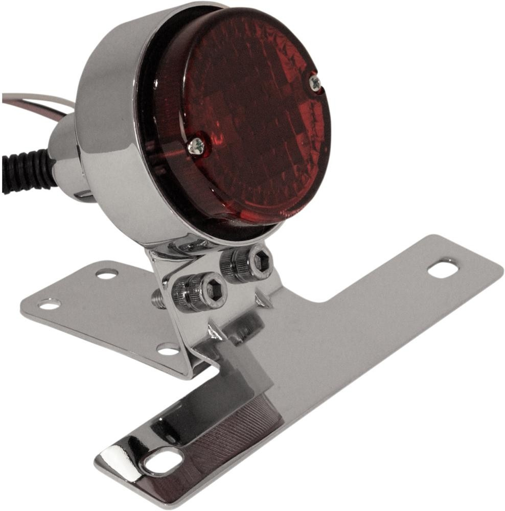 Emgo Taillight Classic With License Plate Mount Chrome Tail Lamp Class