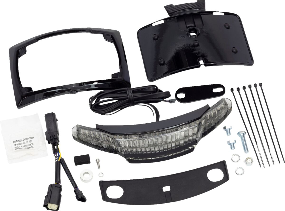 Ciro Taillight & License Plate Mount Tailight/Lp 14-20Flhx Blk