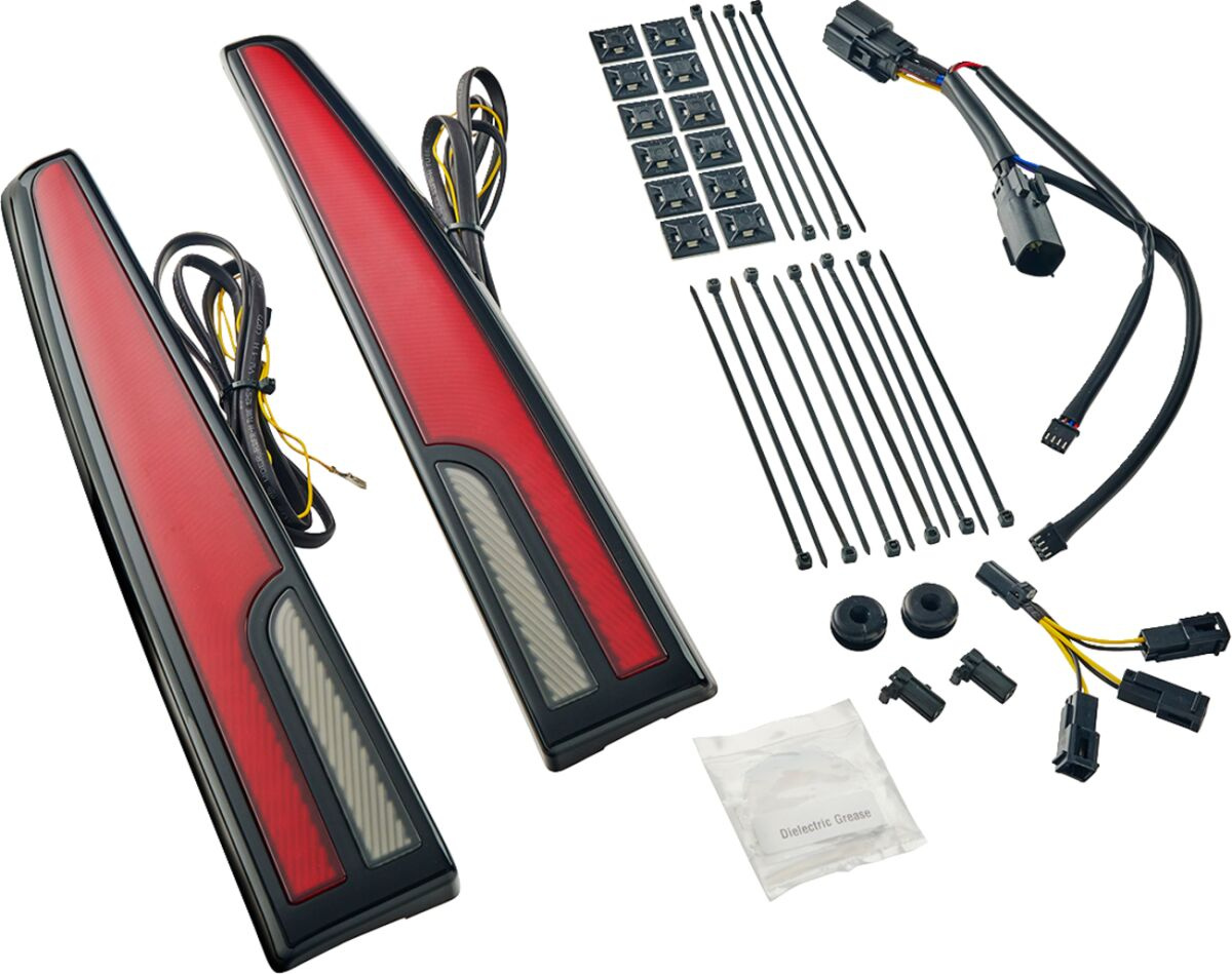 Ciro Taillight Led Tri Glide Red Lens Blk Taillight Led Tri Glide Red