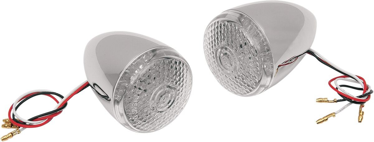 Drag Specialties Turn Signal Kit Deuce Rear Red Led Clear Honeycomb Le