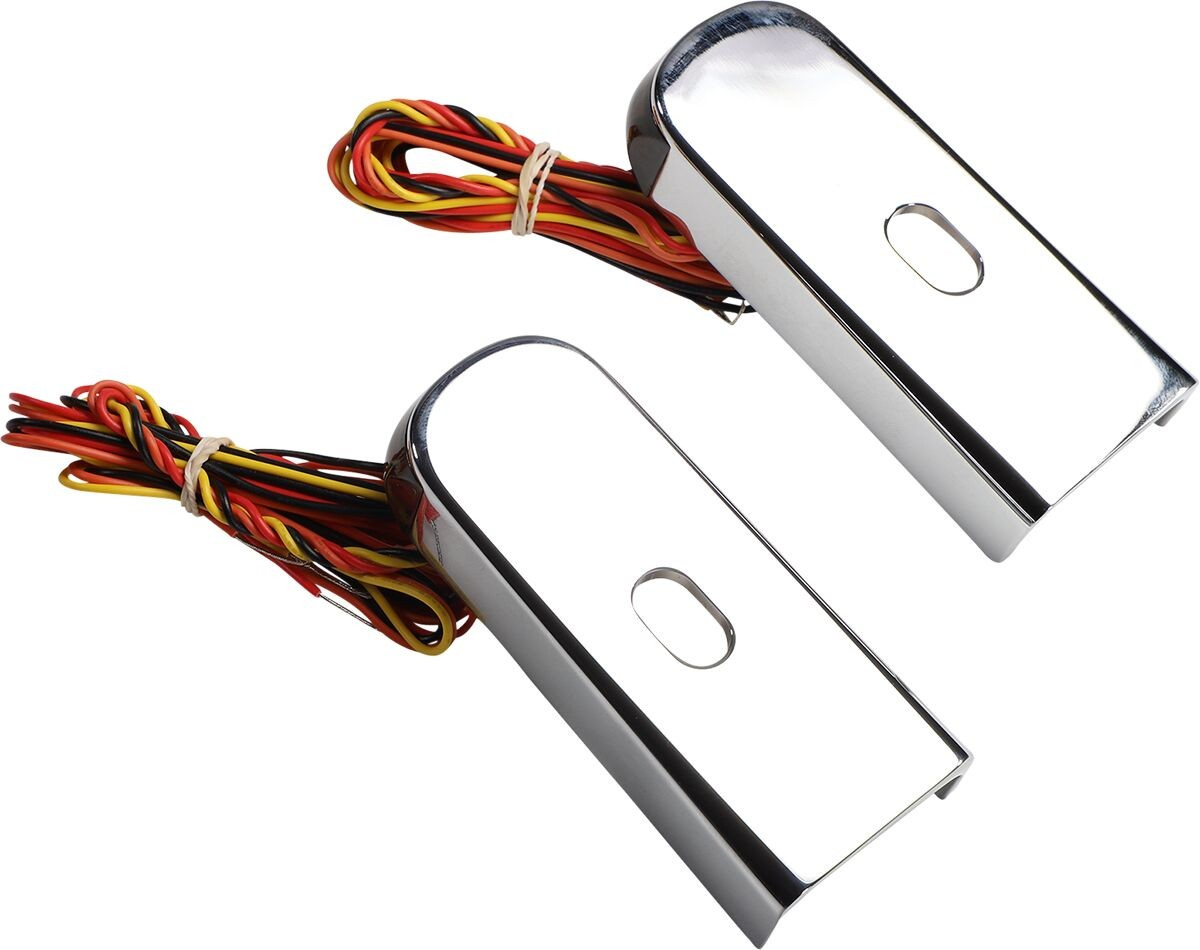 Alloy Art Fender Strut Led Marker Lights Chrome Strut Led Red 06-17Fxd