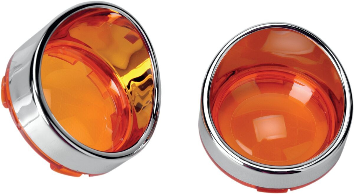 Drag Specialties Replacement Lens Oem Deuce-Style Amber W/ Visor Bezel