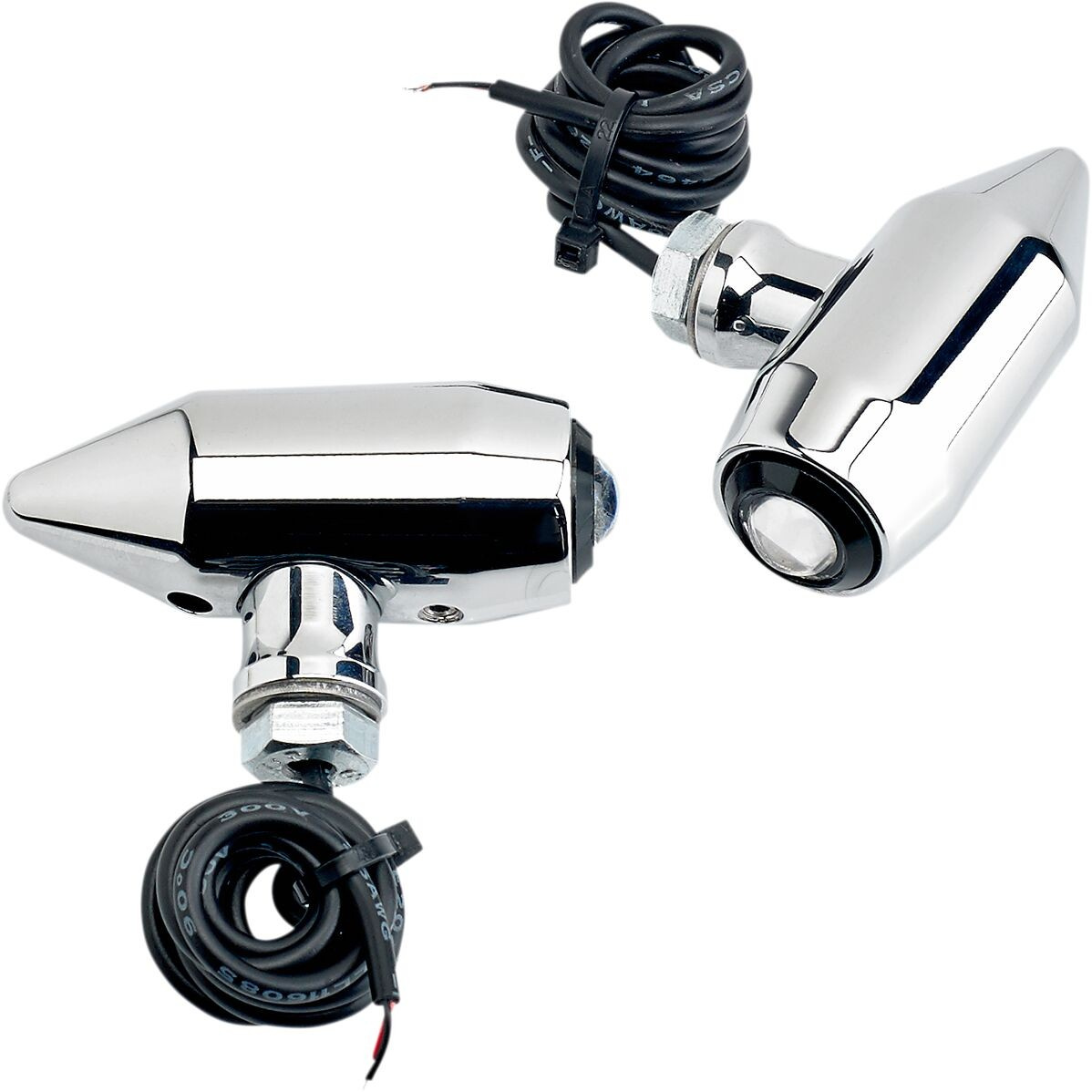 Joker Machine Turn Signal Center Mount Led Vega Chrome/Amber Lens Led