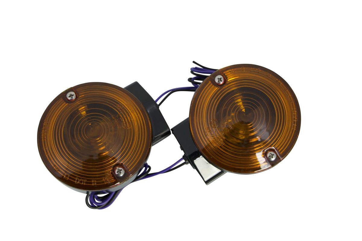 Drag Specialties Turn Signals Replacement Rear Black/Amber Lights T/S
