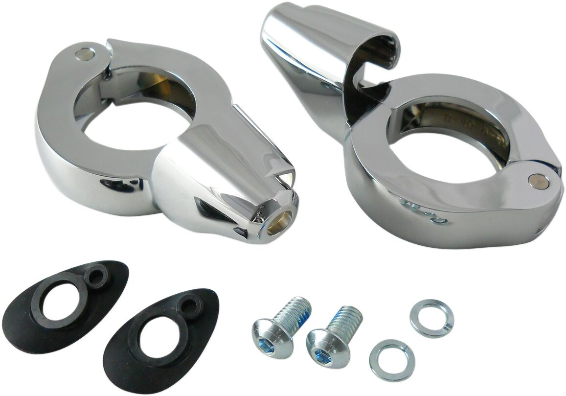 Drag Specialties Turn Signal Fork Clamps 41Mm Chrome Mount T/S 41Mm Ch