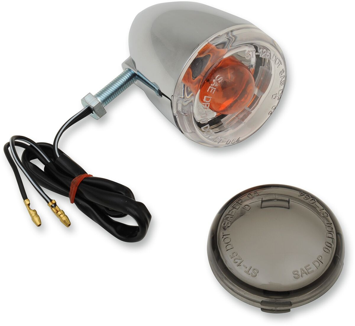 Drag Specialties Turn Signal Universal Rear Smoke Lens Lights T/S Univ