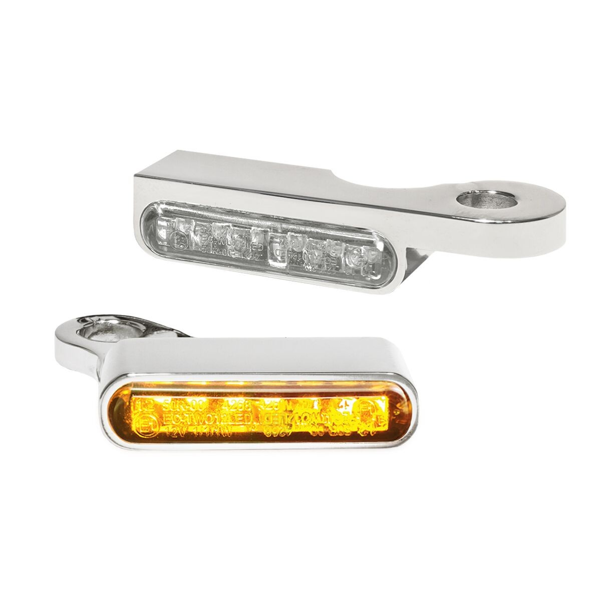 Heinz Bikes Handlebar Mounting Led Blinkers Amber/Chrome Turnsig Led S
