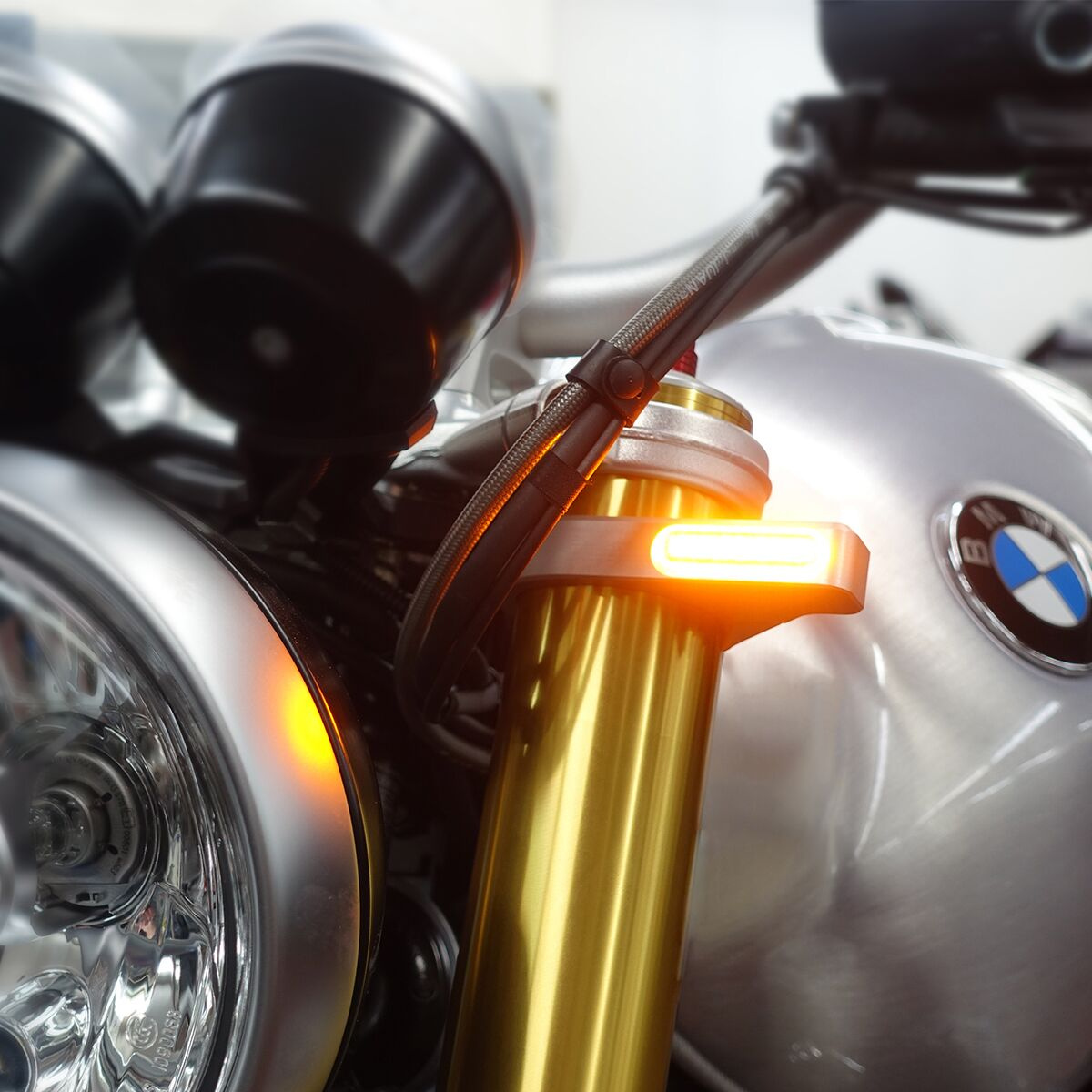 Heinz Bikes Turn-Signal Zc-Line Classic Led Fork Mounting Black Turnsi