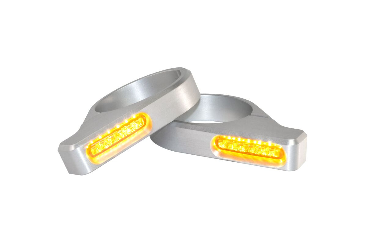 Heinz Bikes Turn-Signal Zc-Line Classic Led Fork Mounting Silver Turns