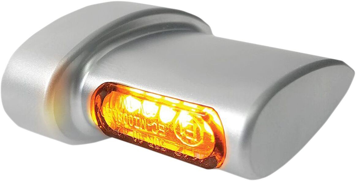 Heinz Bikes Turn Signal Winglets �??micro�?� Smd Amber/Chrome Matte Tu