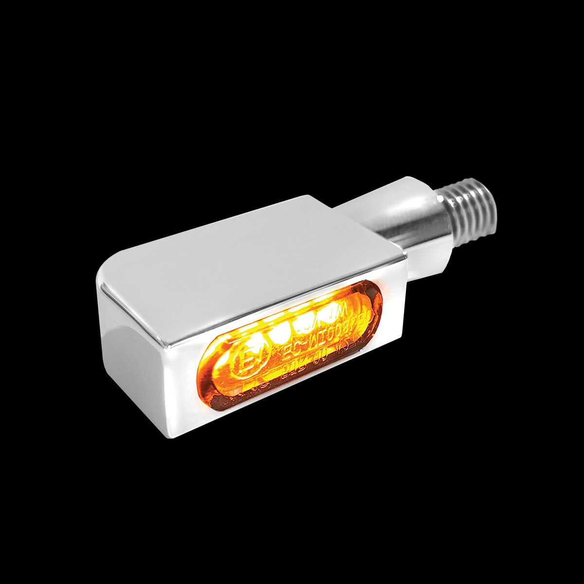 Heinz Bikes Turn-Signal Blokk-Line Smd Micro Amber/Chrome Turnsig Blok