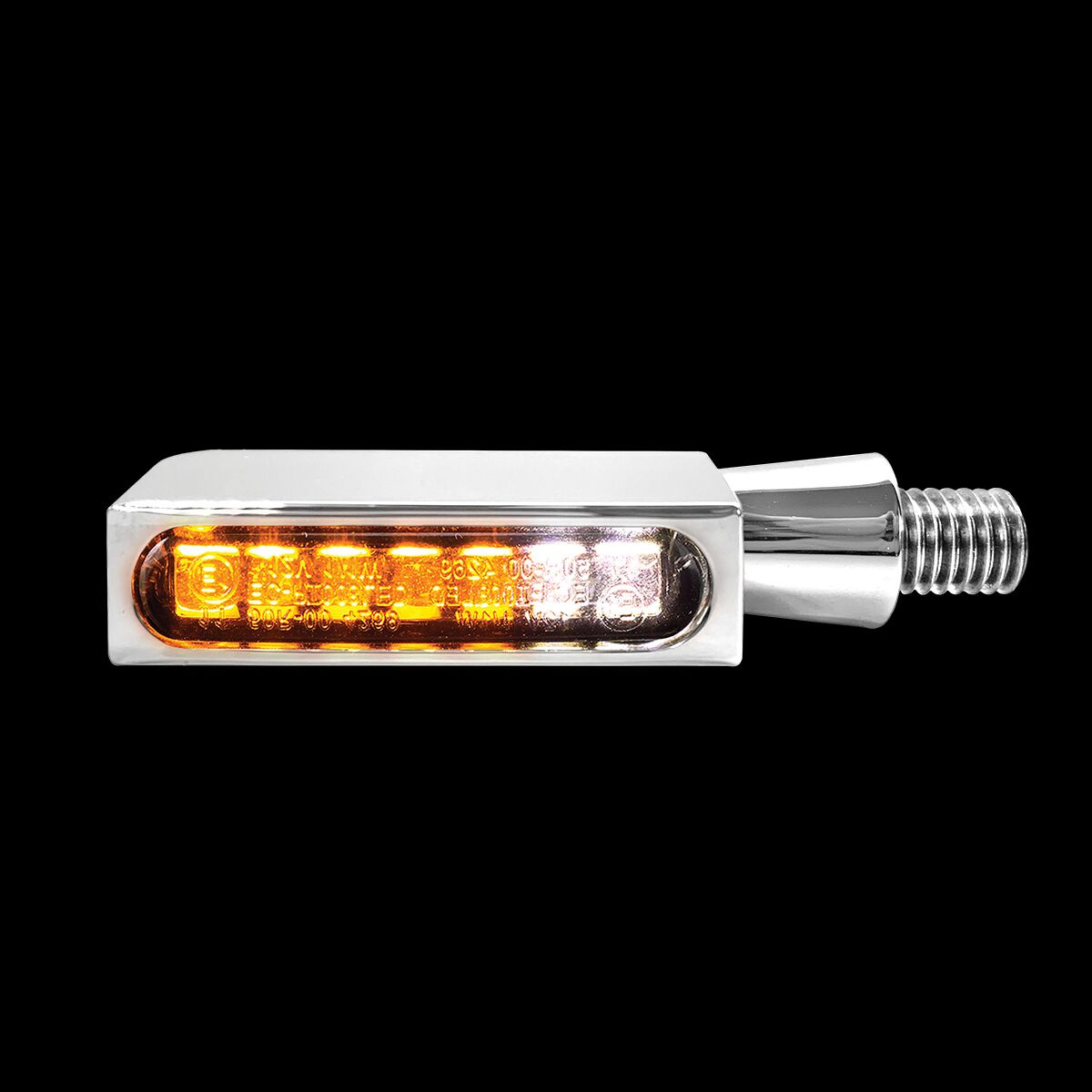 Heinz Bikes Turn-Signal Blokk-Line Led W/Position Light Amber/Chrome T