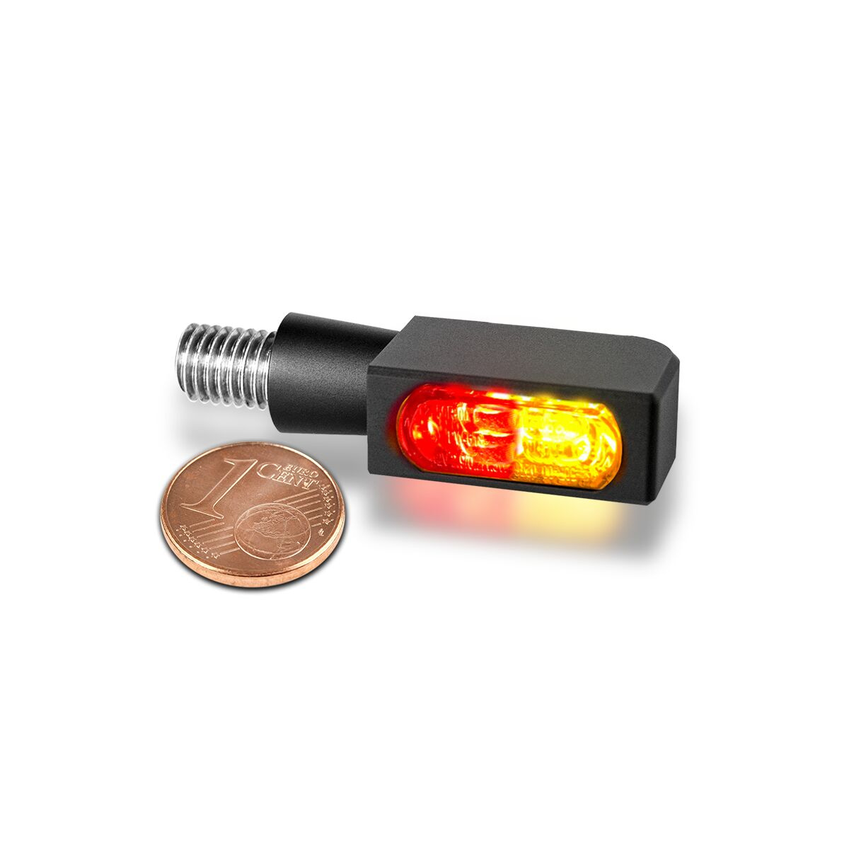 Heinz Bikes Turn-Signal 3-In-1 Blokk-Line Led W/Position Light Black T