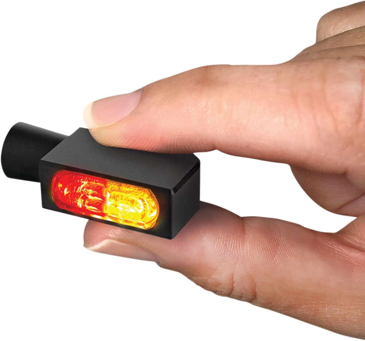 Heinz Bikes Turn-Signal 3-In-1 Blokk-Line Micro Led Light Black Trns B