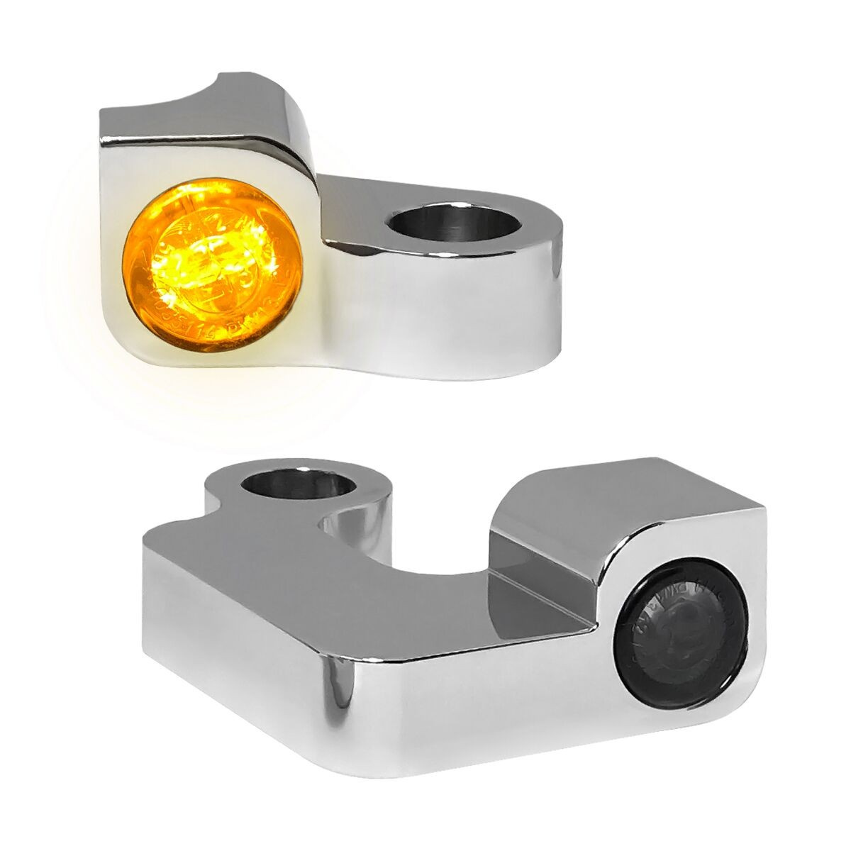 Heinz Bikes Nano Series Handlebar Turn Signals Nano Xl 04-13 Chr Drl