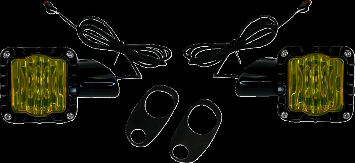 Custom Dynamics Lights Led Turn Signals Gloss Blk Ylw Lens Road Glide